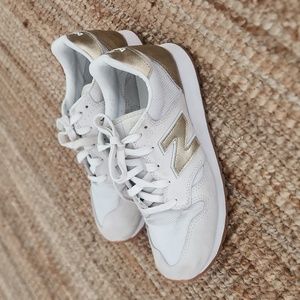 New Balance Gold & White 520 Sneakers